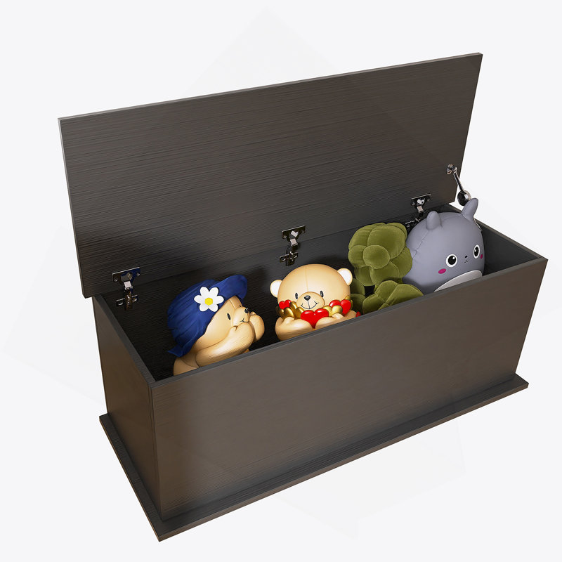 Coffre de rangement coffre, boîte en bois à plateau relevable pour jouets
