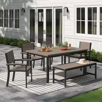 Travira 6 - Person Patio Dining Set with Rectangular Table