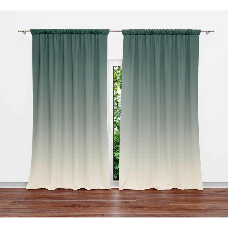 Semi Sheer Curtain Panel Pair, 20" W x 52" L