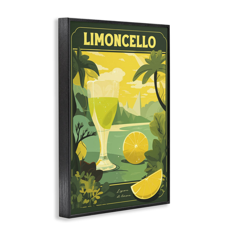«Lemon Cocktail» dans une scène tropicale, estampe numérique, design par Andreas Magnusson, H 18 po x l 12 po