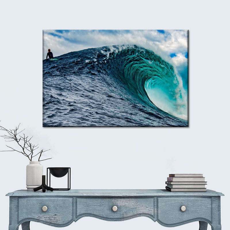 «Seascapes And Ocean Ocean Wave Surfing», reproduction sur toile, H 26 po x l 39 po x P 1,25 po