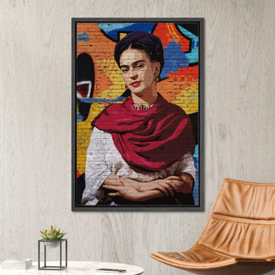 Peintre mexicain Frida Kahlo, peinture colorée graffiti et art de rue Pop Art moderne urbain multicolore sur toile