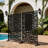 Metal Privacy Screen With Block Pattern