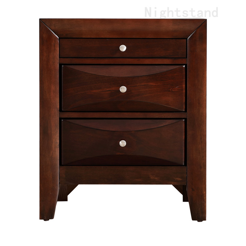 Table de chevet moderne, table de chevet d'intérieur avec tiroirs de rangement, Beige