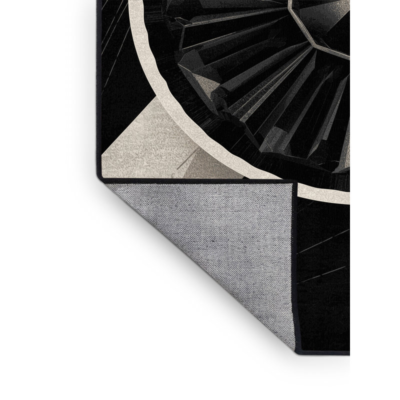 Tapis géométrique chic et luxueux lavable à la machine Wilkerson, 3 x 5