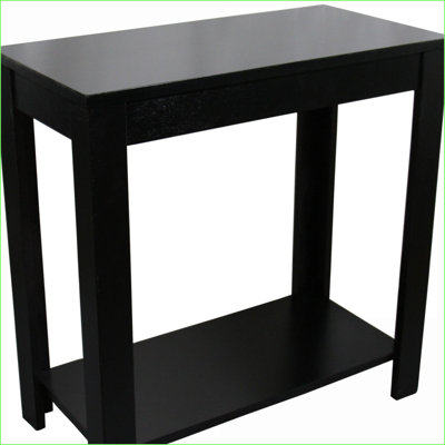 Table basse 24 po en bois noir pour tout espace, capacité de 250 lb, décor rustique élégant