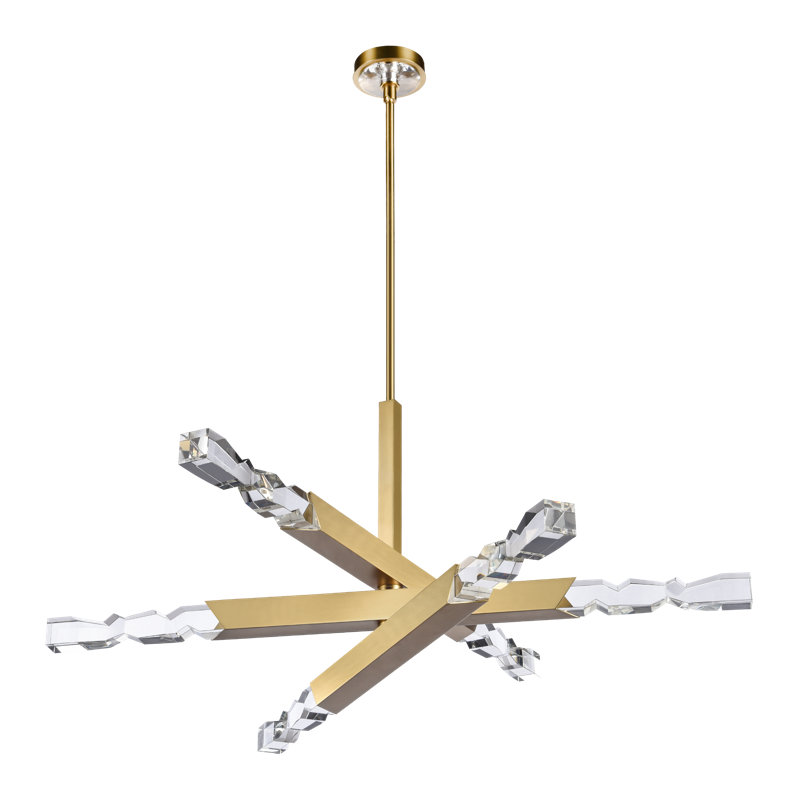Mamadim 6 - Light Chandelier, 66.25" H x 48" W x 48" D, Aged Brass