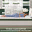 Matelas hybride de 12 pouces avec mousse à mémoire de forme et ressorts ensachés pour soulager la pression et isoler les mouvements.
