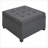 Ottoman with Storage, Slate Gray Tufted Fabric | Eucalyptus Wood Frame | Secure Hinge | Living Room/Entryway/Bedroom | Wood | Black