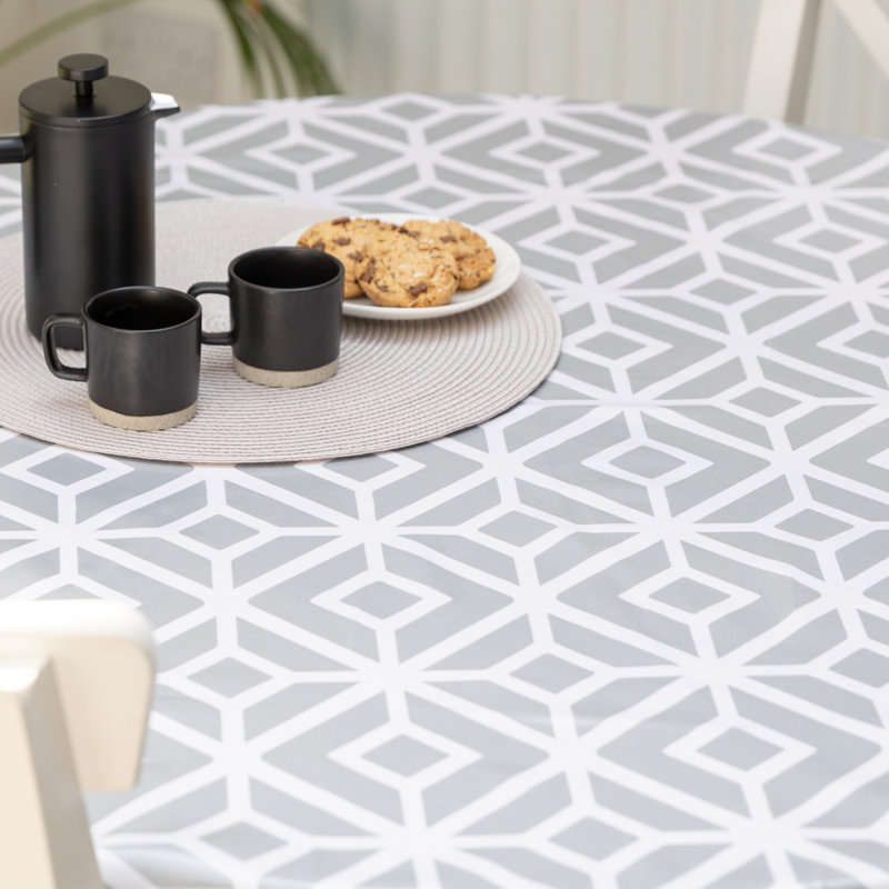Karo Mondial 140cm round Eco Line PVC Free Polyester Tablecloth