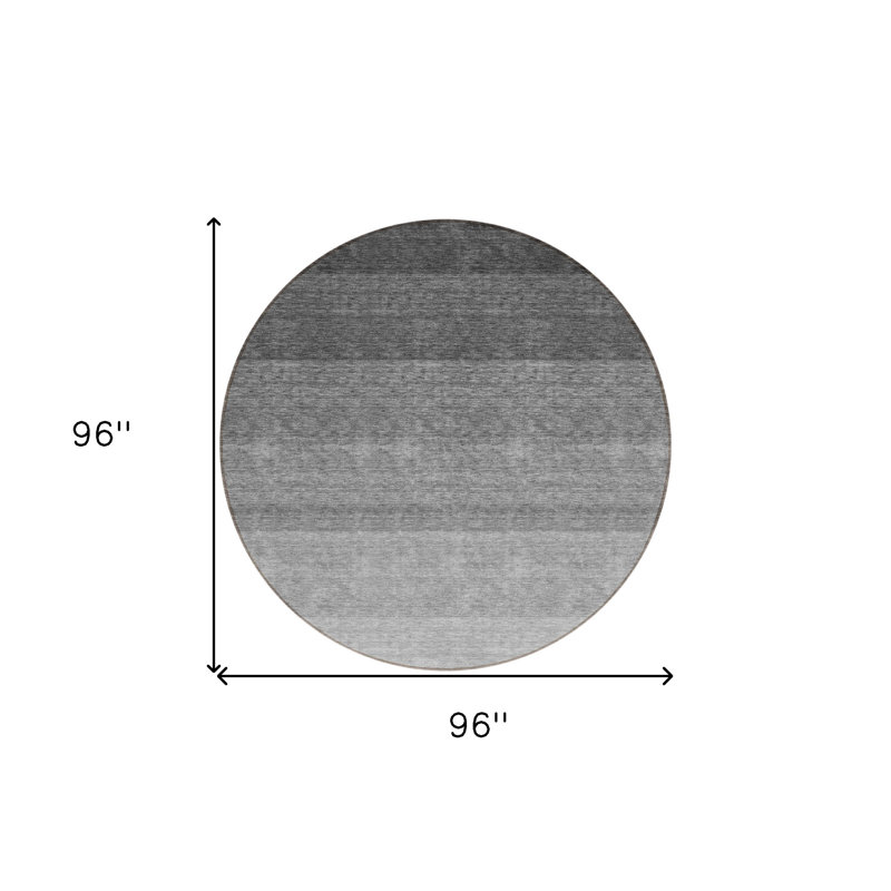 Tapis rond noir 8 po
