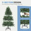 7.5Ft Green Lighted Artificial Christmas Tree With Stand