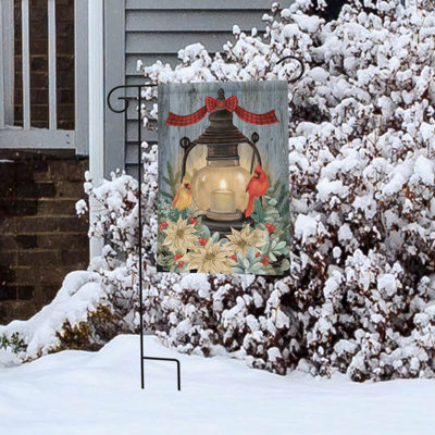 Warm Winter Candle Garden Flag