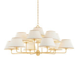 Durland Chandelier in Aged Brass