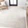 Alexe High-Low MidCentury Modern Arch Stripe Two-Tone Ivory/Cream Indoor/Outdoor Rug