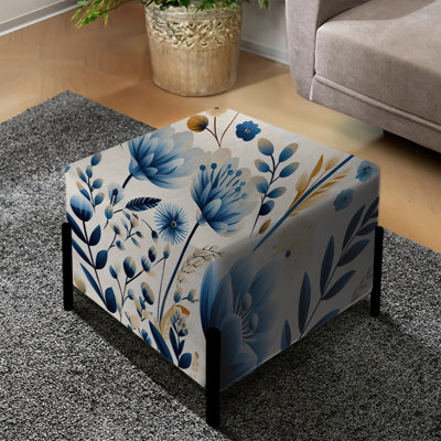 Repose-pieds Nordic Blue Bloom