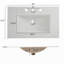 Meuble-lavabo autoportant de 30 pouces avec lavabo en céramique, 2 tiroirs pleine extension et conception sans poignée à 45 °, glissières à fermeture en douceur-116452239