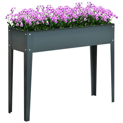 Outsunny Metal Raised Garden Bed