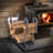 Handcrafted Large Modern Fireplace Log Rack