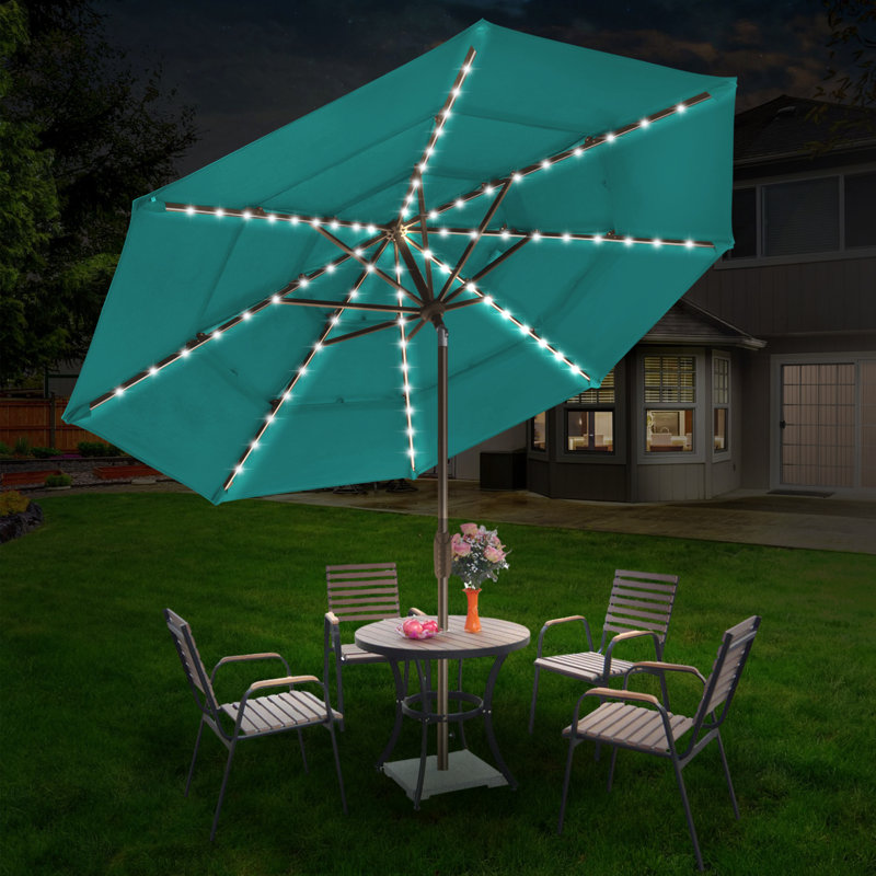 Parasol de marché lumineux 9 pi, Turquoise