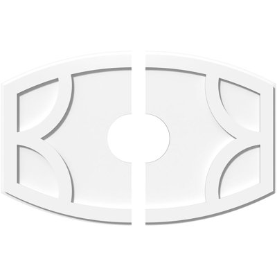 Médaillon de plafond contemporain en PVC de qualité architecturale Kailey
