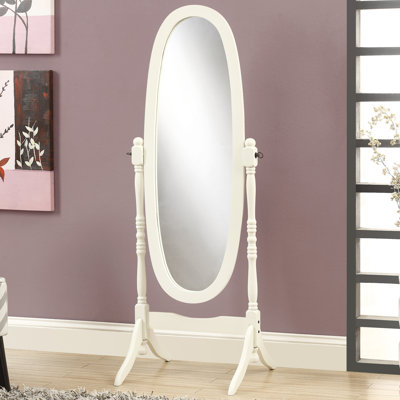 Eanes Wood Oval Floor Mirror