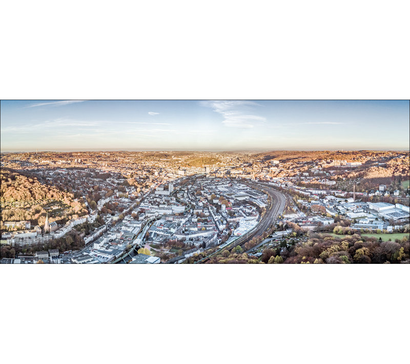 Wuppertal - No Frame Print on Float Glass, 30cm H x 80cm W x 1.3cm D