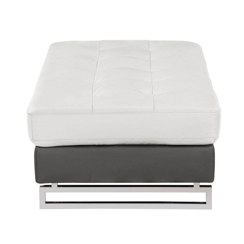 Canapé modulaire en cuir véritable gris avec base et pieds en bois massif, structure de siège très spacieuse, confort étincelant