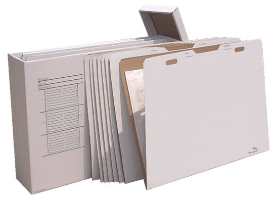 Cardboard Flat Files Box, 34" H x 47" W x 12" D