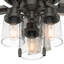 Ventilateur de plafond 44 po à 5 pales pour ferme moderne avec lumières et chaînes de traction 44 "Hartland-48203902
