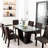 Modern 72 Inch Tempered Glass Dining Table With Curved Wood Base, No Chairs Included