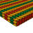 Ambesonne Rasta Fitted Sheet 2-Pack Triangle Inspired Shapes Marigold Orange-106746347