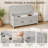 Linen Blend Upholstered Storage Bench-498423903