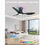 42 po Ventilateur de plafond encastré 3 pales Whtie avec lumière DEL à spectre complet et télécommande-604026628-604026629