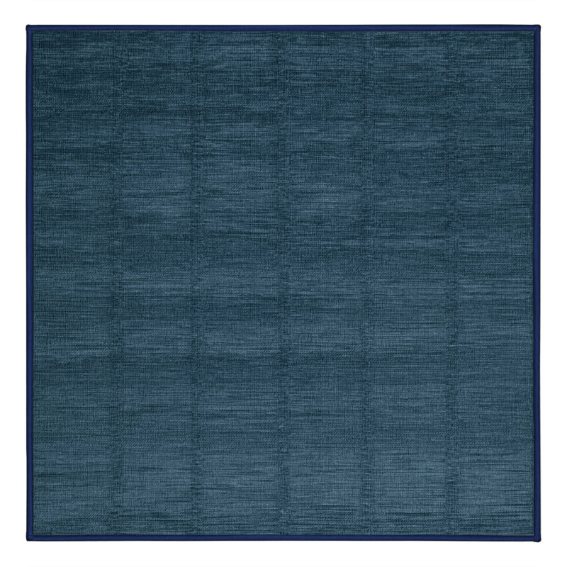 Machine Washable Solid Gray Area Rug, Square 5'