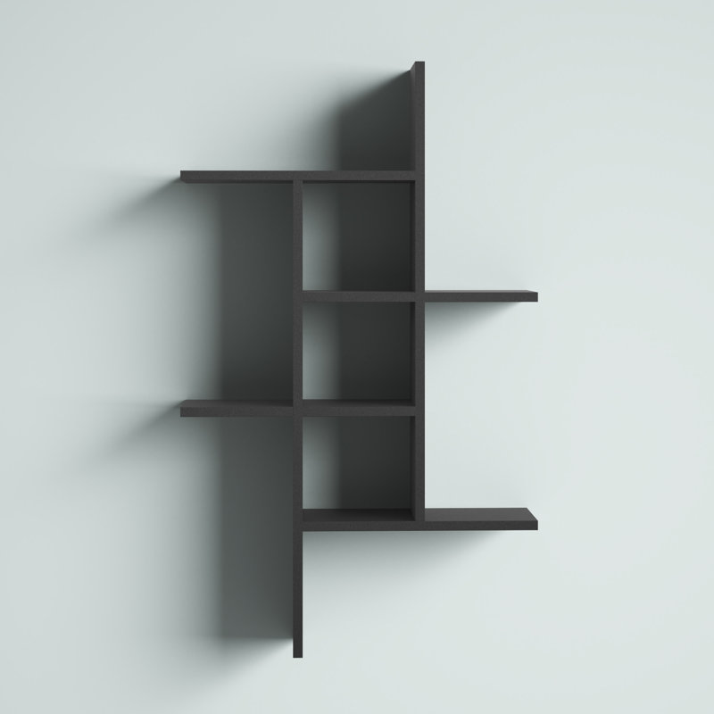 Suffield 4 Piece Accent Shelf, Black