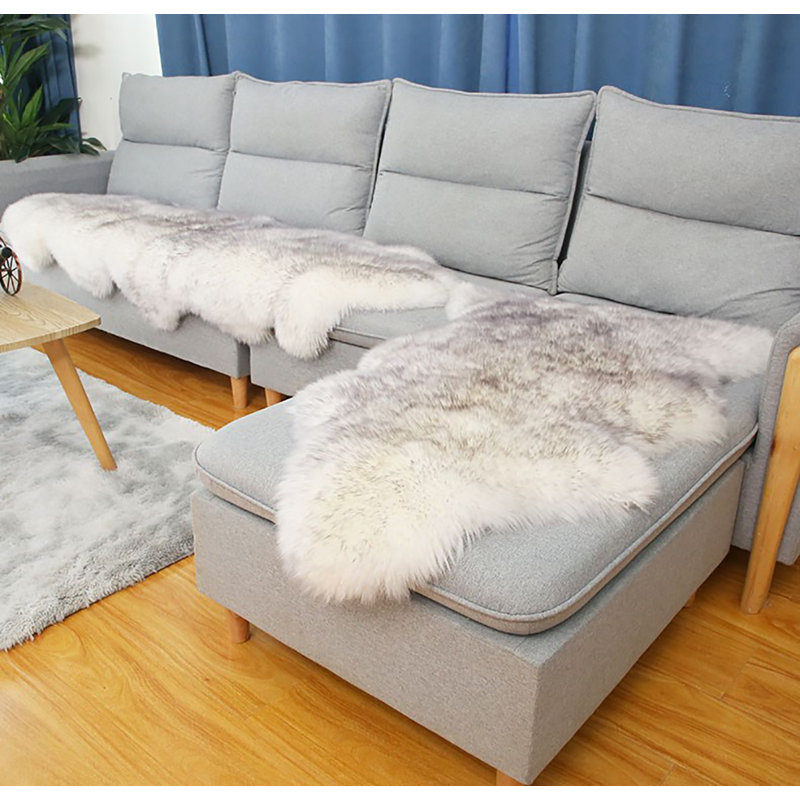 Tapis en peau de mouton novateur Laskett, Nouveauté 2 pi x 6 pi