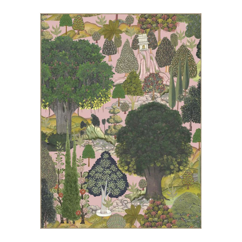 Tapis lavable décoratif à motif tissé vert Green Trees, Tapis de couloir 3 pi 3 po x 9 pi 10 po