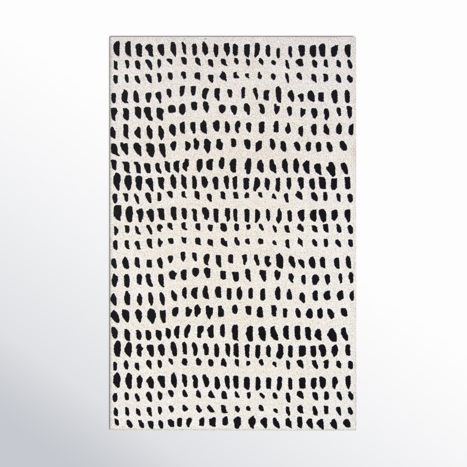 Dey Hand-Woven Geometric Wool Rug, Rectangle 3'6" x 5'6"
