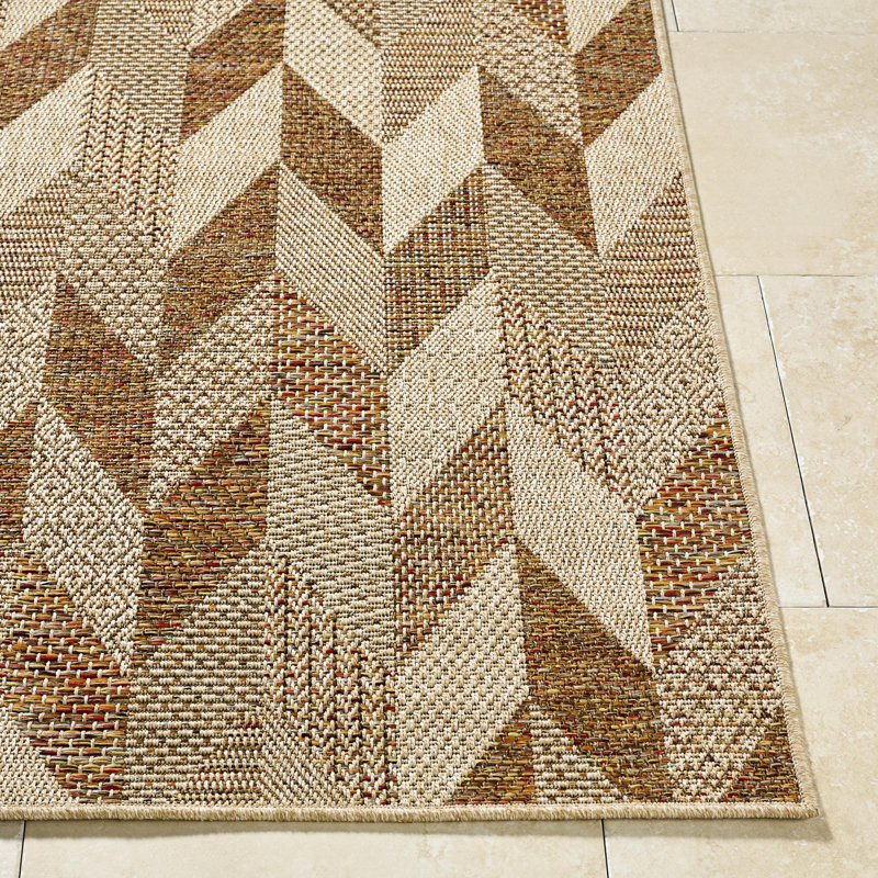 Blunk Cottage Outdoor Machine Woven Area Rug CEE2306, Rectangle 6'3" x 9'