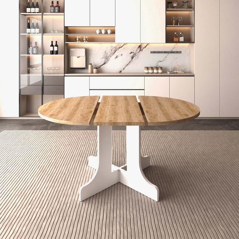Table de salle à manger extensible 59 x 43 pouces Farmhouse Style