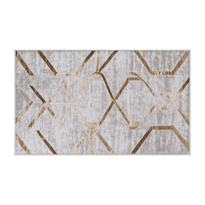Machine Washable White Area Rug