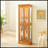 Curio Cabinet Lighted Curio Diapaly Cabinet With Adjustable Shelves And Mirrored Back Panel-1911429353