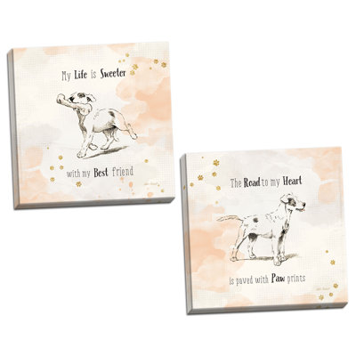 " Furry Friends I And Furry Friends II " by Katie Pertiet 2 - Pieces