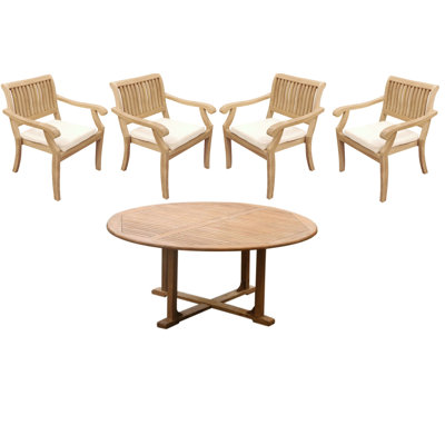 Masten Teak Dining Set by Rosecliff Heights