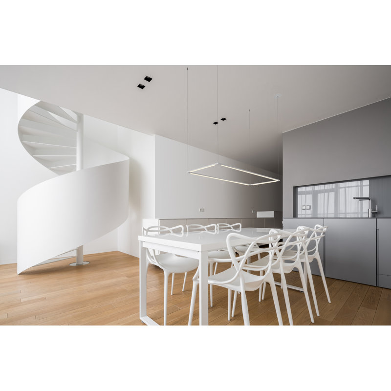 Z-Bar 1 - Light LED Unique/Statement Pendant, Matte Black, 0.5" H x 99.93" W x 0.5" D