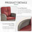 Chaise berçante pivotante en osier avec coussins Halit-1752906090
