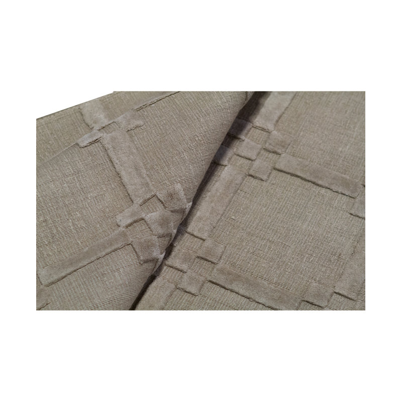 Cotton Geometric Area Rug in Beige