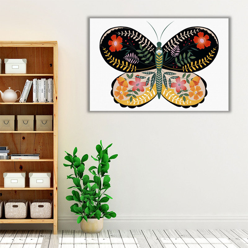 «Butterfly Petals I», reproduction d'art sur toile, H 32 po x l 48 po
