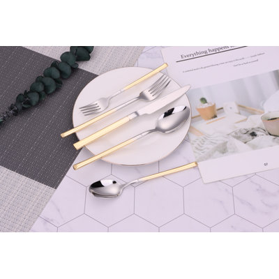 Everly Quinn Stainless Steel Flatware Set - Service for 4
